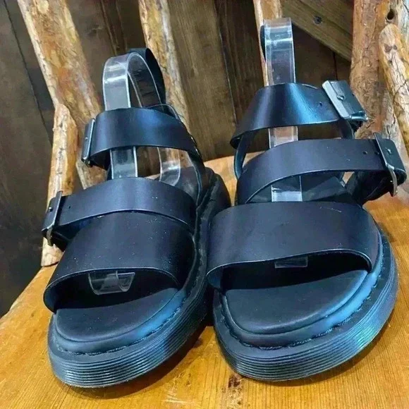 DR. MARTENS GRYPHON BRANDO LEATHER GLADIATOR SANDALS EU42 M 9 - Picture 4 of 7